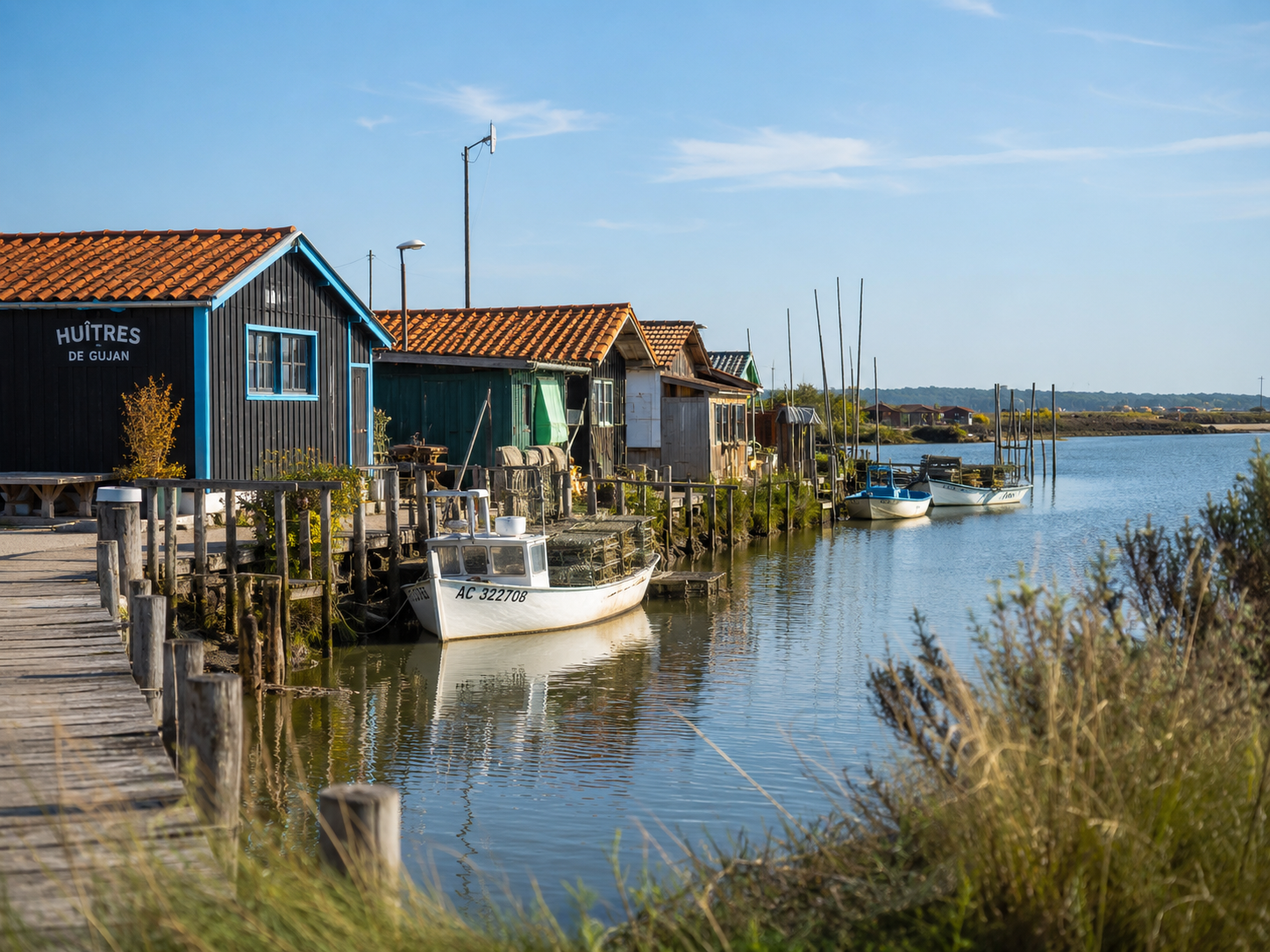 Port ostréicole de Gujan-Mestras sur le bassin d’Arcachon