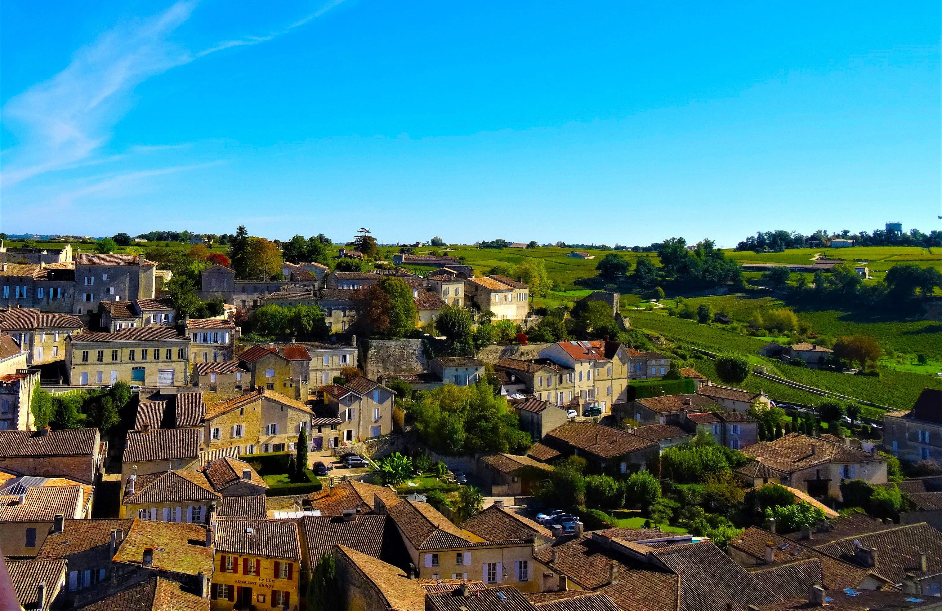 Saint-Émilion et ses vignobles pendant un road trip en van depuis Bordeaux