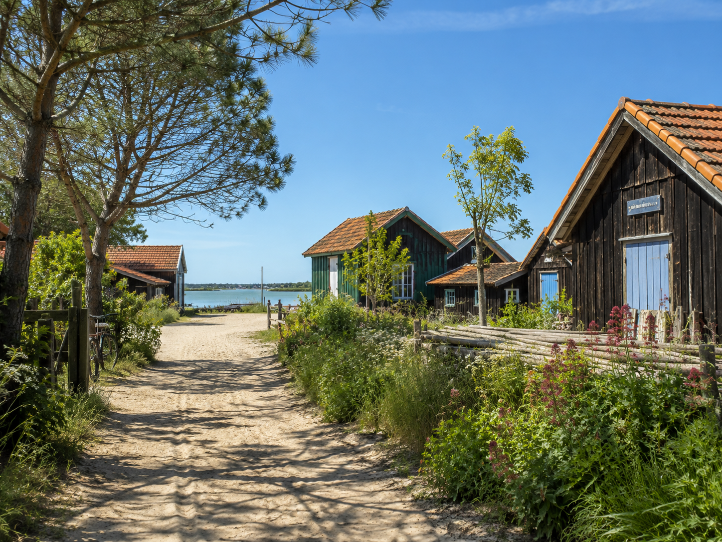 Village ostréicole du Cap Ferret pendant un week-end autour du bassin d’Arcachon