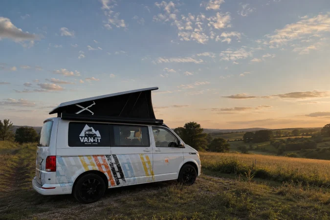 Van aménagé VAN-IT lors d’un road trip de 15 jours depuis Reims dans l’Est de la France